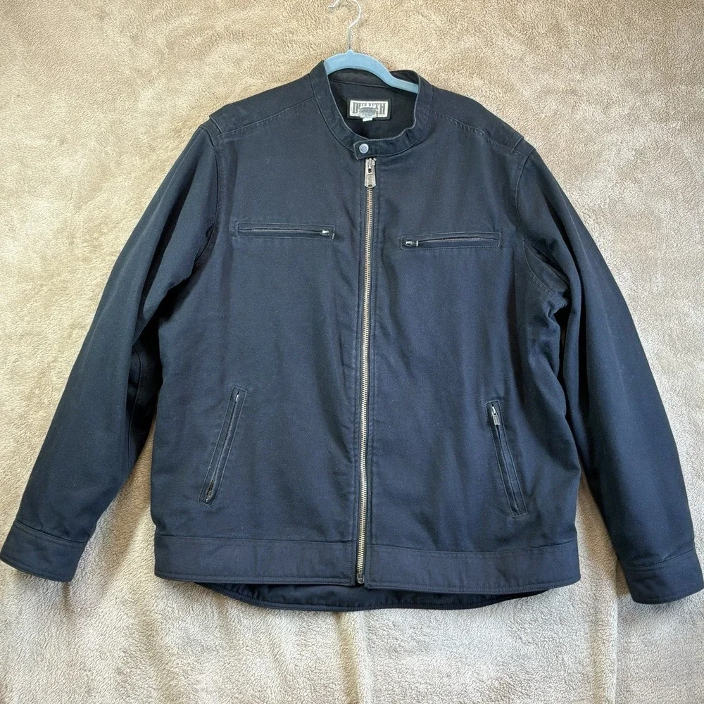 Duluth Trading Co. Men's Black Canvas Fire Hose Work‎ Jacket – Size XLT
